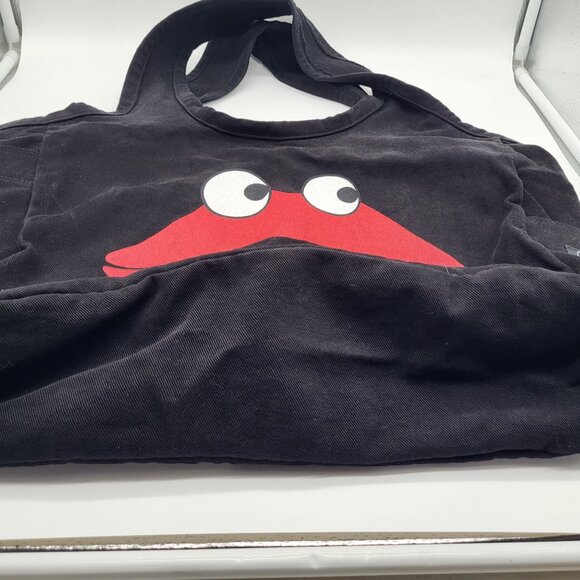 Lauren Moshi Beverly Hills Canvas Tote Bag Lips Eyes Red Black - Picture 7 of 14